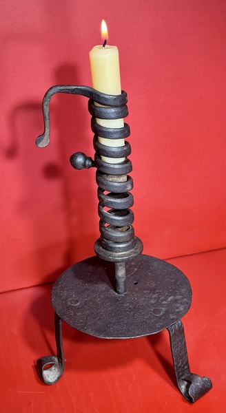 25-006. Early Spiral-form "Courting" Candlestick