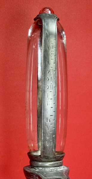 25-177. A Pewter Cardan Time-Keeping Oil Lamp