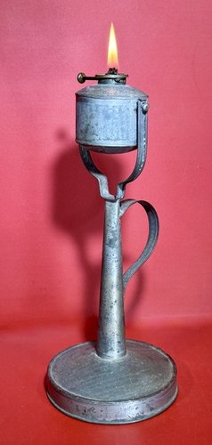 25-155 A Finely Made Pennsylvania Tin Kettle Lamp