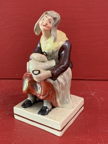 22-119 Prattware figure of a Milk Maid