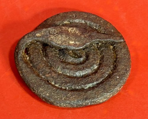 25-190. A Hand-Wrought Iron Coiled Snake
