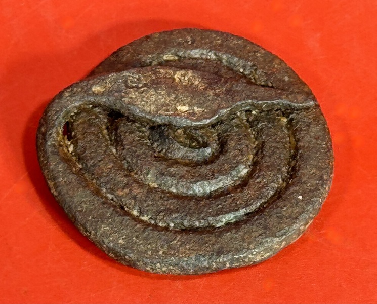 25-190. A Hand-Wrought Iron Coiled Snake