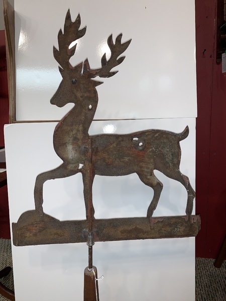 19-220 Stag sheet metal weathervane.