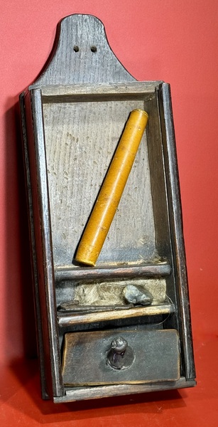 25-125. Hanging Combination Candle Box/Tinder Box