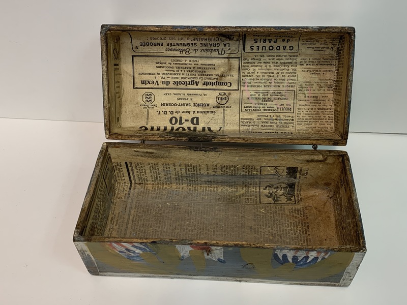 21-203. A small painted dome top box
