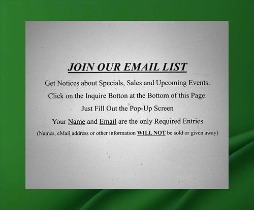 Join Our Email List
