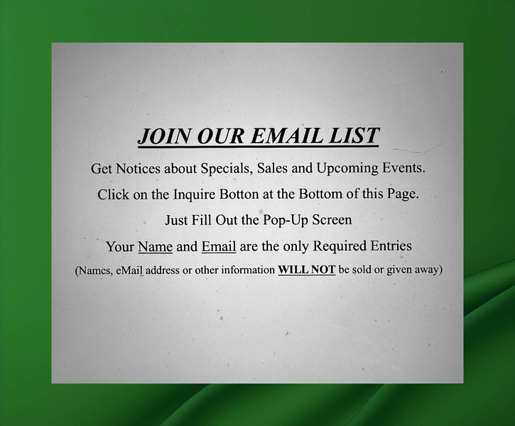 Join Our Email List