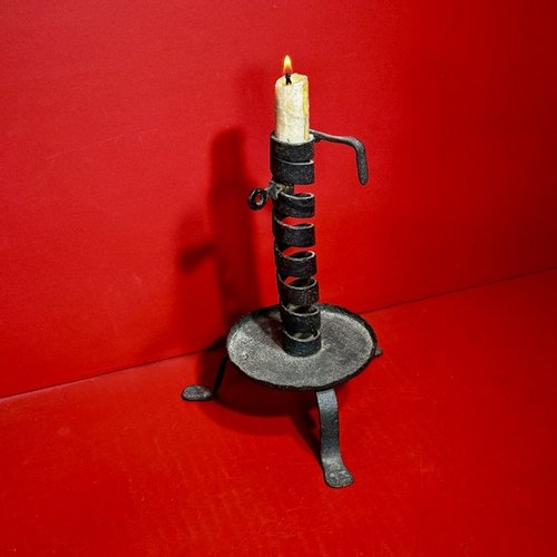 26-040 Hand-Wrought Iron Courting Candlestick