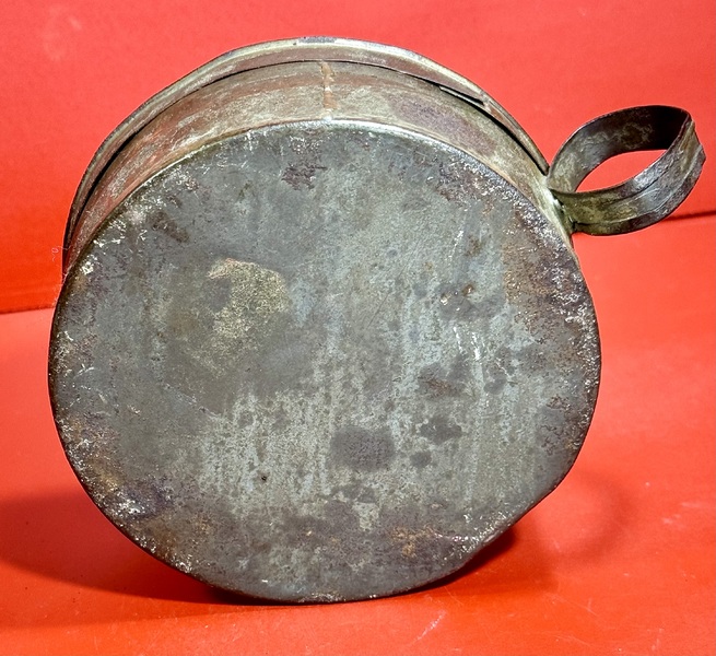 24-139. Round tin Tinder Box with candle socket