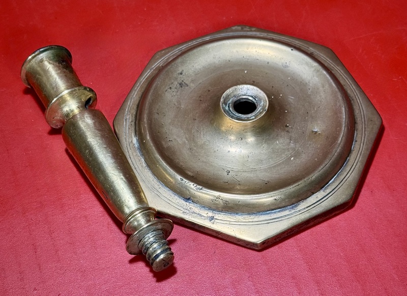 25-020. Early English Brass Candlestick ca. 1720