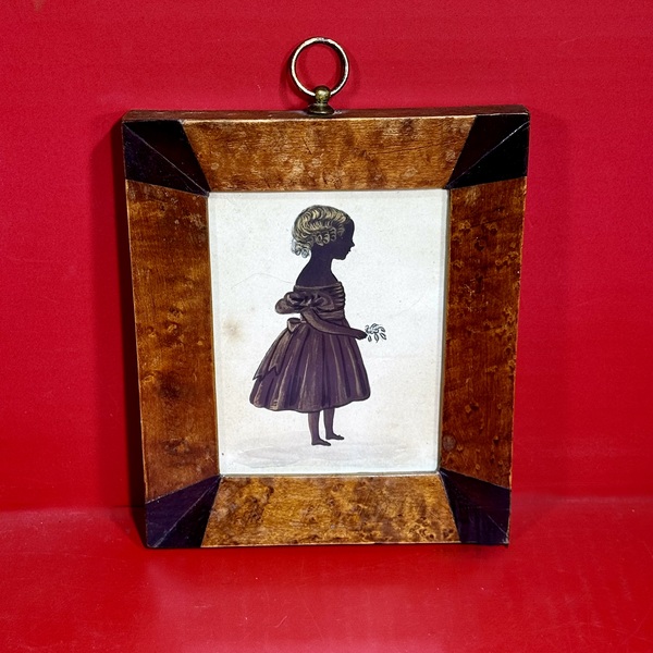26-014 Gouache, Gilt-Decorated Silhouette Portrait