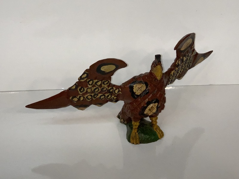 Folk Art chip carved spread-wing eagle.