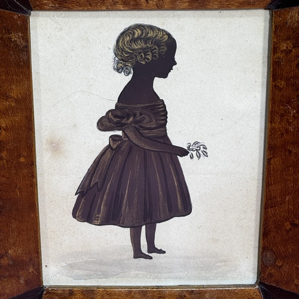 26-014 Gouache, Gilt-Decorated Silhouette Portrait
