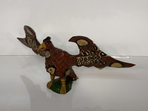 Folk Art chip carved spread-wing eagle.