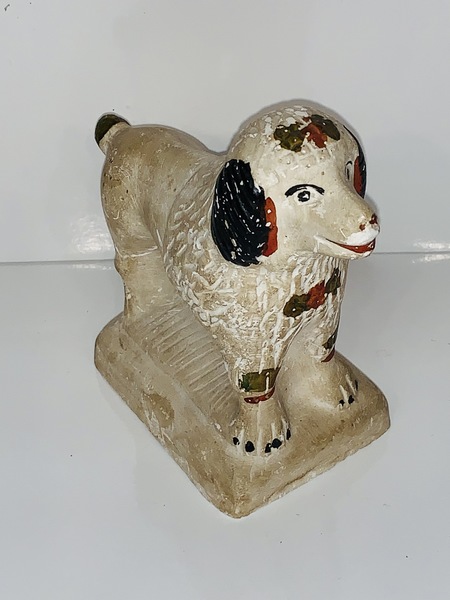 PA chalkware Poodle dog