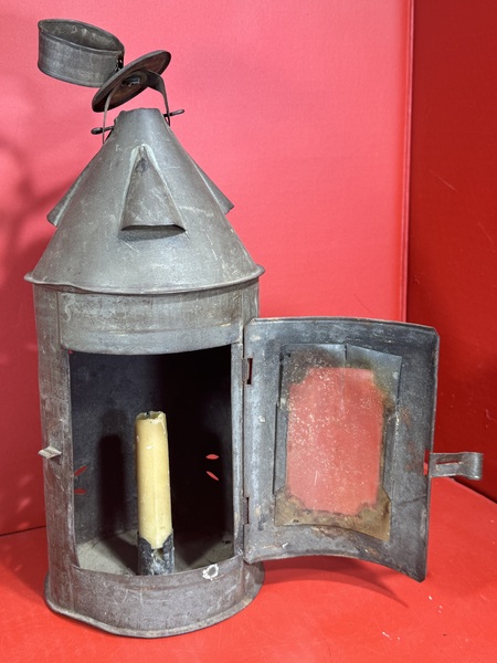 25-154 Lantern with Horn Panel & 2 Candle Sockets
