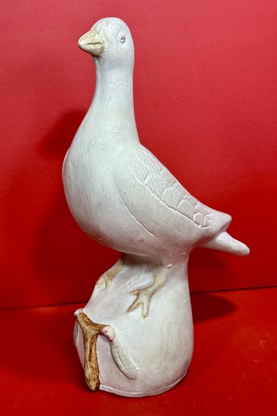 25-028A.PA Chalkware Hollow Bird-Form Bank