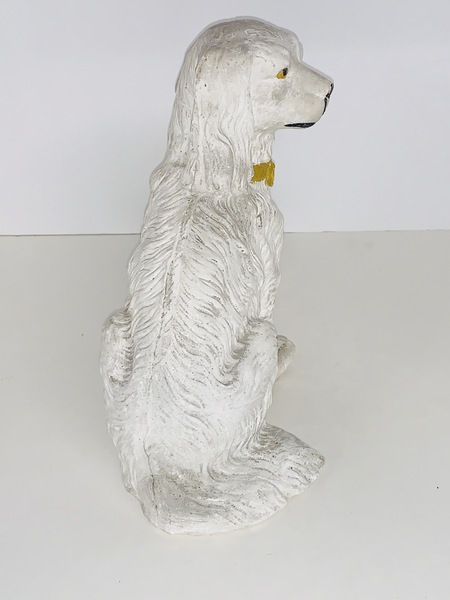 PA hollow cast chalkware spaniel dog.