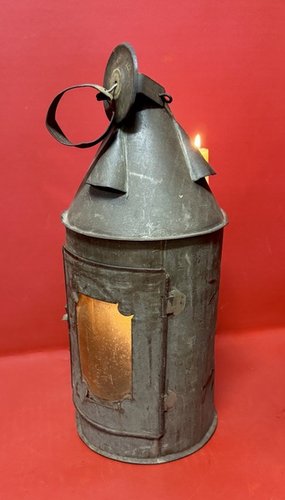 25-154 Lantern with Horn Panel & 2 Candle Sockets