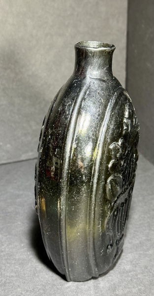 25-147. Blown Glass Cornucopia & Urn Pattern Flask