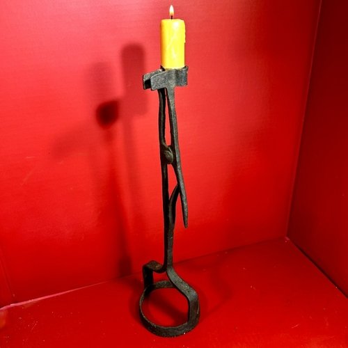 26-015 Wrought Iron Tabletop Rush/Candle Lamp