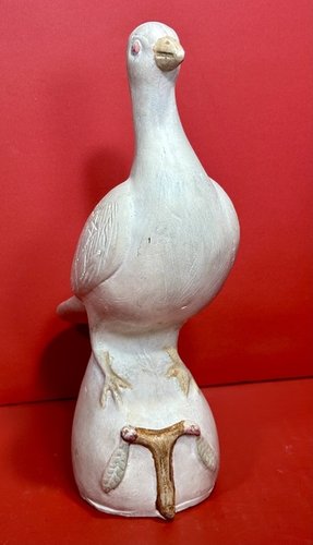 25-028A.PA Chalkware Hollow Bird-Form Bank