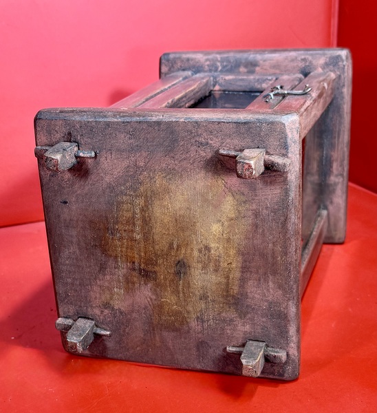 25-106. Small Wooden Barn Lantern with Four Lights