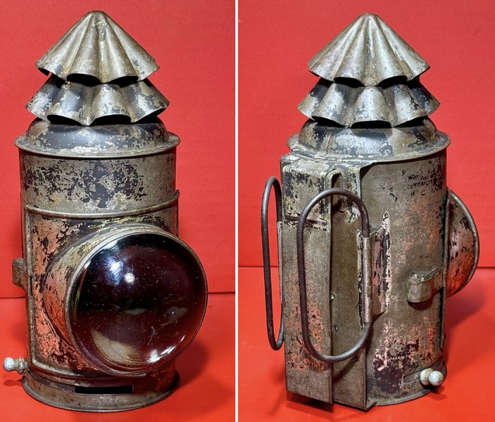 24-253. Whale Oil Lantern with Fisheye Convex Lens
