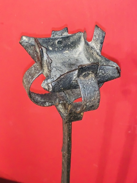 21-286 Early Primitive 4-Wick Table Oil Lamp