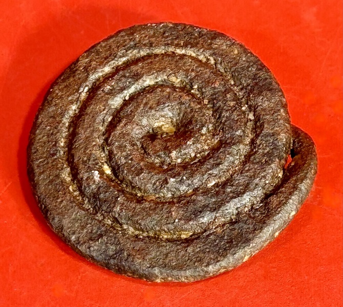 25-190. A Hand-Wrought Iron Coiled Snake