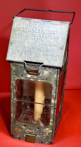 24-252 Folding Candle Lantern Isinglass Window