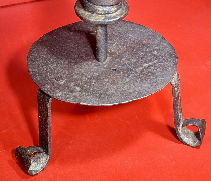 25-006. Early Spiral-form "Courting" Candlestick