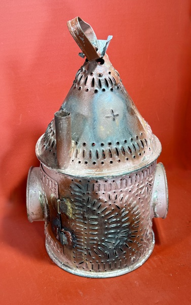 25-138 Wrought Sheet Iron Pierced “Revere” Lantern