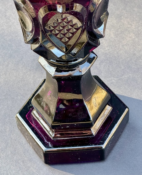 25-030. Rare Amethyst Color Glass Fluid Lamp