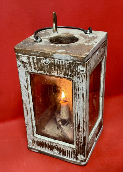 25-137. Barn Lantern with Candle Raising Mechanism