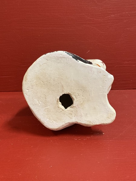PA hollow cast chalkware seated cat