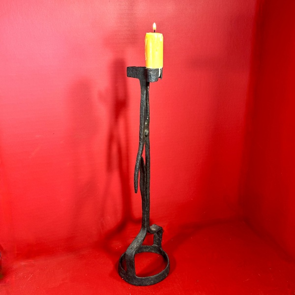 26-015 Wrought Iron Tabletop Rush/Candle Lamp