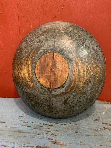 221-261B. Painted bowl with old green/gray surface
