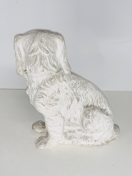 PA hollow cast chalkware spaniel dog.