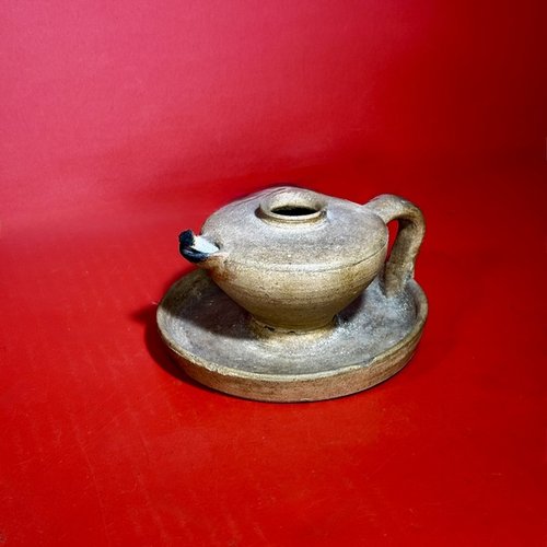 26-030 Stone Ware Fat Lamp