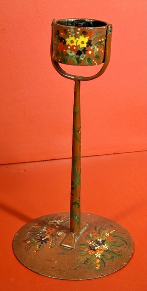 25-111. A Wrought-Iron Pennsylvania Kettle Lamp