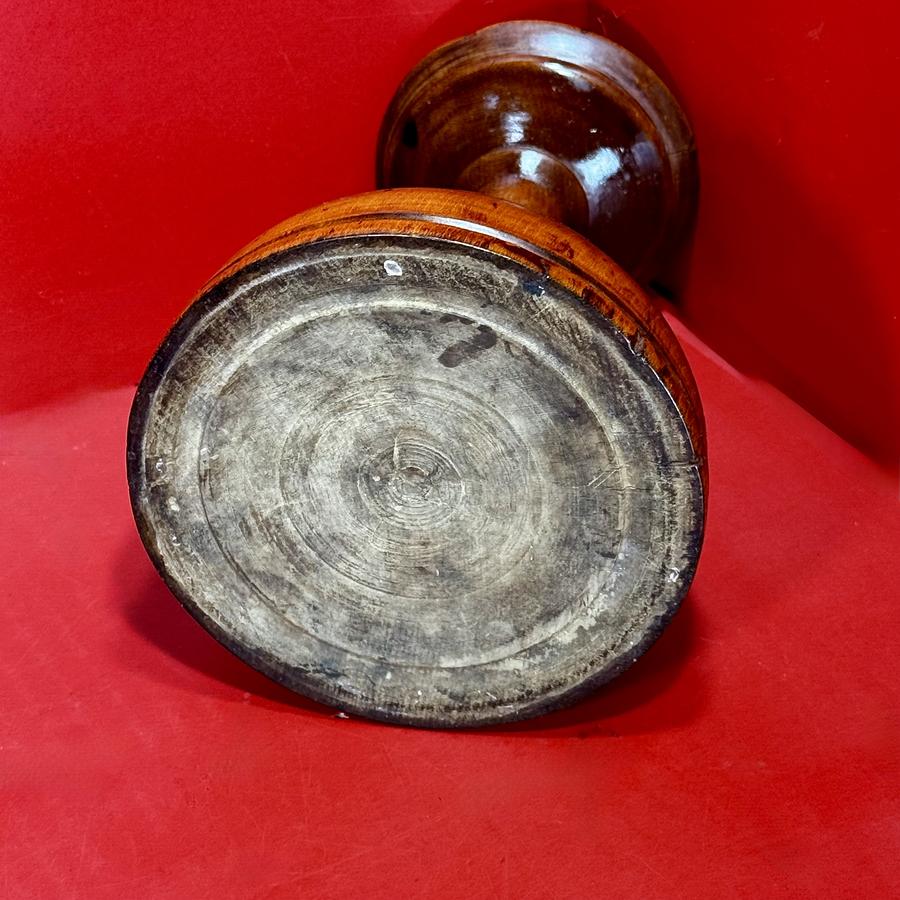 26-037 Nicely Turned Cherry Wood Candlestick