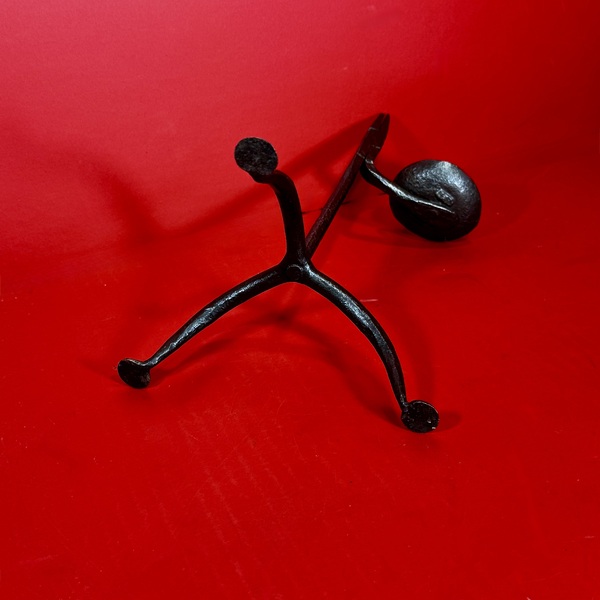 26-041 Wrought Iron Combination Rush / Candle Lamp