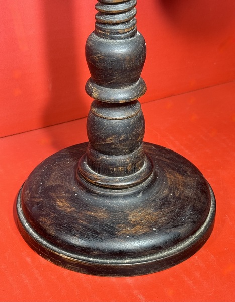 25-143. Scarce, Adjustable Wooden Betty Lamp Stand