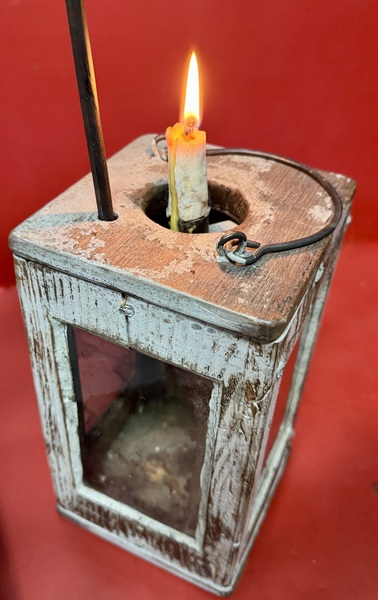 25-137. Barn Lantern with Candle Raising Mechanism