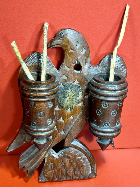 24-096. Eagle form match safe or spill holder
