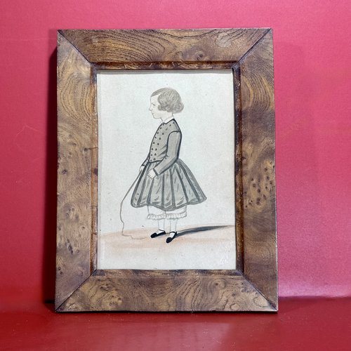 26-104 Watercolor Portrait a Young Boy in Profile