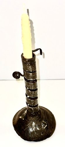 22-106. Courting candlestick with walnut base