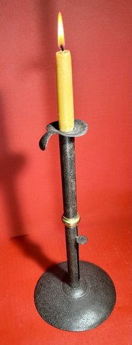 25-047. An Unusually Tall Hog Scraper Candlestick