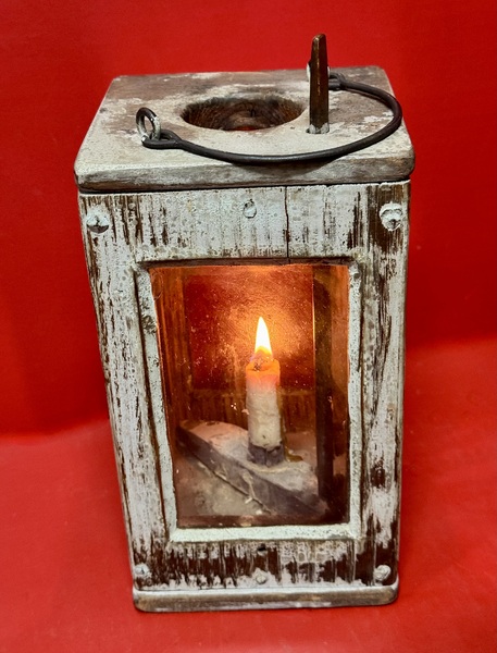 25-137. Barn Lantern with Candle Raising Mechanism